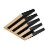 Artelegno Venezia 5-tier Magnetic Beechwood/Natural Black Lacquered Knife Block
