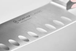 Wusthof Classic Colour Santoku With Hollow Edge Knife 17cm Pink Himalayan Salt (WT1061731617) -KITCHEN KNIVES Shop 1061731617 2 1