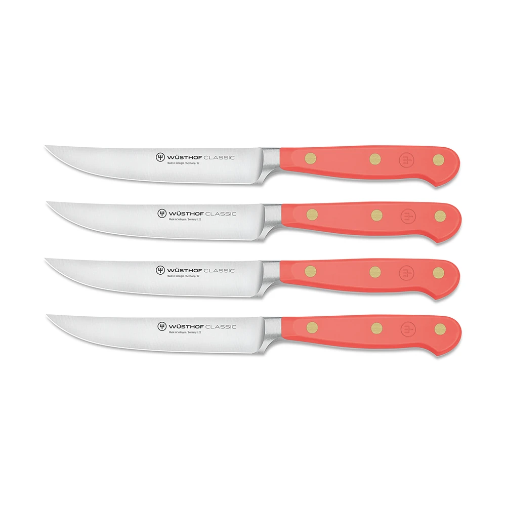 Wusthof Classic Colour 4-piece Steak Knife Set Coral Peach (WT1061760403) 3 Wusthof Classic Colour 4-piece Steak Knife Set Coral Peach (WT1061760403)