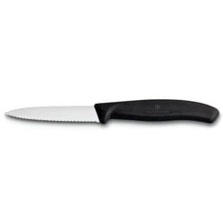 Victorinox Swiss Classic 2 X 8cm Paring Knife Point Serrated Black (67633B) -KITCHEN KNIVES Shop 67633b 1