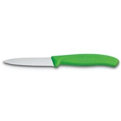 Victorinox Swiss Classic 2 X 8cm Paring Knife Point Serrated Green (67636L114B) -KITCHEN KNIVES Shop 67636l114b 1