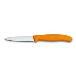 Victorinox Swiss Classic 2 X 8cm Paring Knife Point Serrated Orange (67636L119B) -KITCHEN KNIVES Shop 67636l119 1