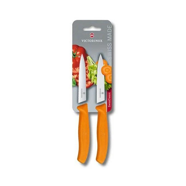 Victorinox Swiss Classic 2 X 10cm Paring Knife Set Orange (67796L9B) 3 Victorinox Swiss Classic 2 X 10cm Paring Knife Set Orange (67796L9B)