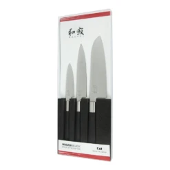 Kai Shun Wasabi Black 3 Piece Knife Set (Includes KAI 6710P, KAI 6715U, KAI 6716S)