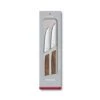 Victorinox Swiss Modern Walnut 12cm Steak Knife 2 Piece Set Straight Edge (6900012G)
