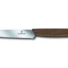 Victorinox Swiss Modern Walnut 12cm Steak Knife 2 Piece Set Serrated Edge (6900012WG)
