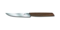 Front Page 15 Victorinox Swiss Modern Walnut 12cm Steak Knife 2 Piece Set Serrated Edge (6900012WG)