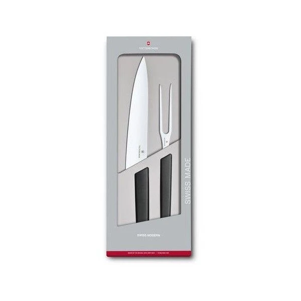 Victorinox Swiss Modern 2 Piece Carving Set Black (6909321G) 2 Victorinox Swiss Modern 2 Piece Carving Set Black (6909321G)