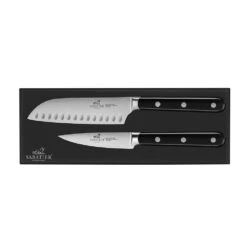 Lion Sabatier® Egide 2 Piece Knife Set - 9cm Paring & 13cm Santoku Knife (Black Handle With Stainless Steel Rivets) 13 Lion Sabatier® Egide 2 Piece Knife Set - 9cm Paring & 13cm Santoku Knife (Black Handle With Stainless Steel Rivets) -KITCHEN KNIVES Shop 764180 4