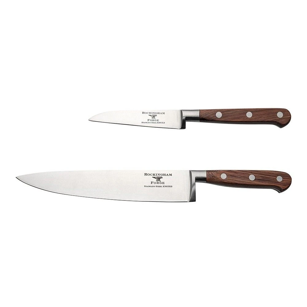 Rockingham Forge Pro Wood Series 2 Piece Set (9cm Paring Knife & 20cm Chefs Knife) 3 Rockingham Forge Pro Wood Series 2 Piece Set (9cm Paring Knife & 20cm Chefs Knife)