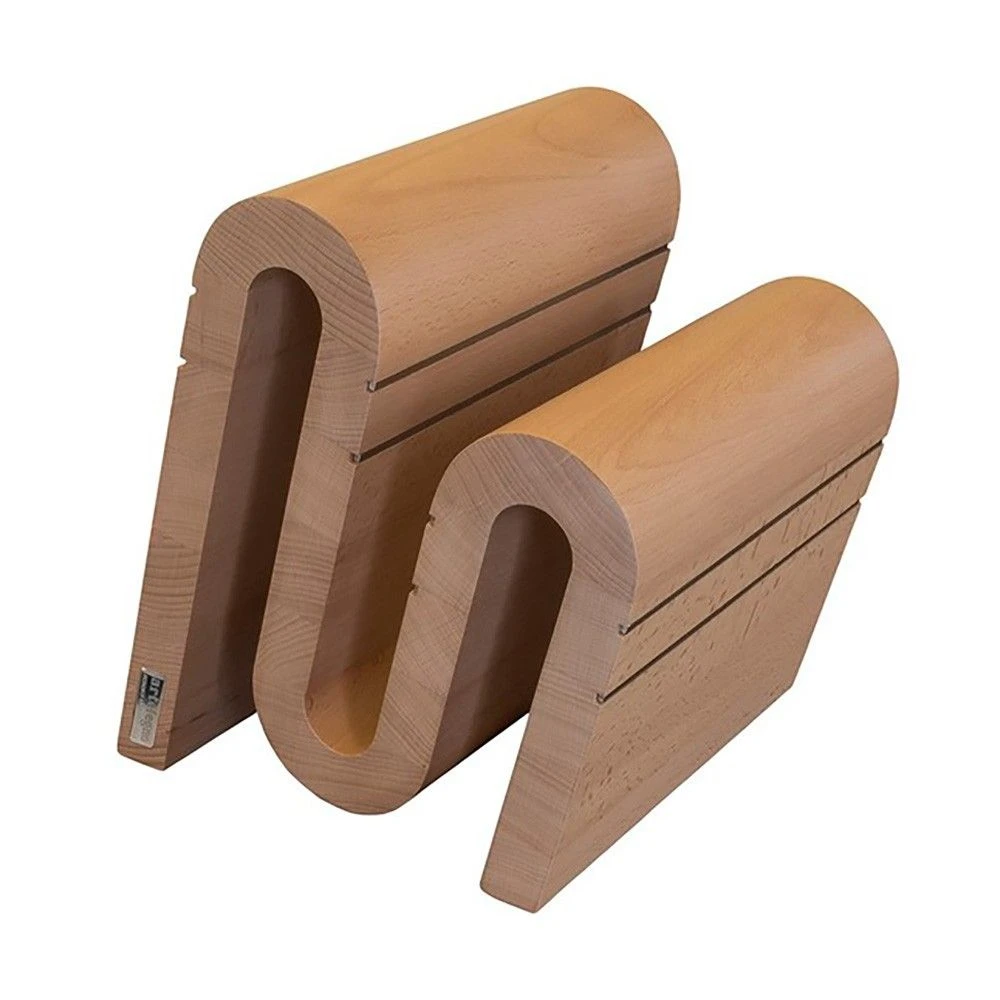 Artelegno Grand Prix Chicane Magnetic Beechwood Knife Block 3 Artelegno Grand Prix Chicane Magnetic Beechwood Knife Block