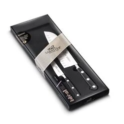 Lion Sabatier® Ideal 2 Piece Knife Set - 10cm Paring & 18cm Santoku Knife (Black Handle With Stainless Steel Rivets) 7 Lion Sabatier® Ideal 2 Piece Knife Set - 10cm Paring & 18cm Santoku Knife (Black Handle With Stainless Steel Rivets) -KITCHEN KNIVES Shop 892180 2 1