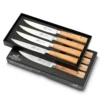 Sabatier® Gaucho 4 Piece Steak Knife Set - Natural Beech Handle (900484) -KITCHEN KNIVES Shop 900484