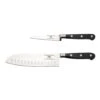Rockingham Forge Pro Black Series 2 Piece Set (9cm Paring Knife & 18cm Santoku Knife) -KITCHEN KNIVES Shop 9009pa sk7