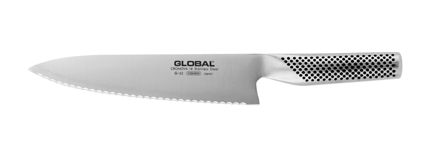 Global G22 - 20cm Scalloped Blade Bread Knife (G-22) 3 Global G22 - 20cm Scalloped Blade Bread Knife (G-22)