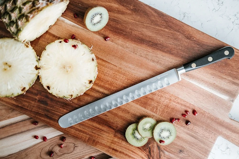 Samuel Staniforth Chefs 30cm Salmon Slicer Granton Edge 8 Samuel Staniforth Chefs 30cm Salmon Slicer Granton Edge - Image 6