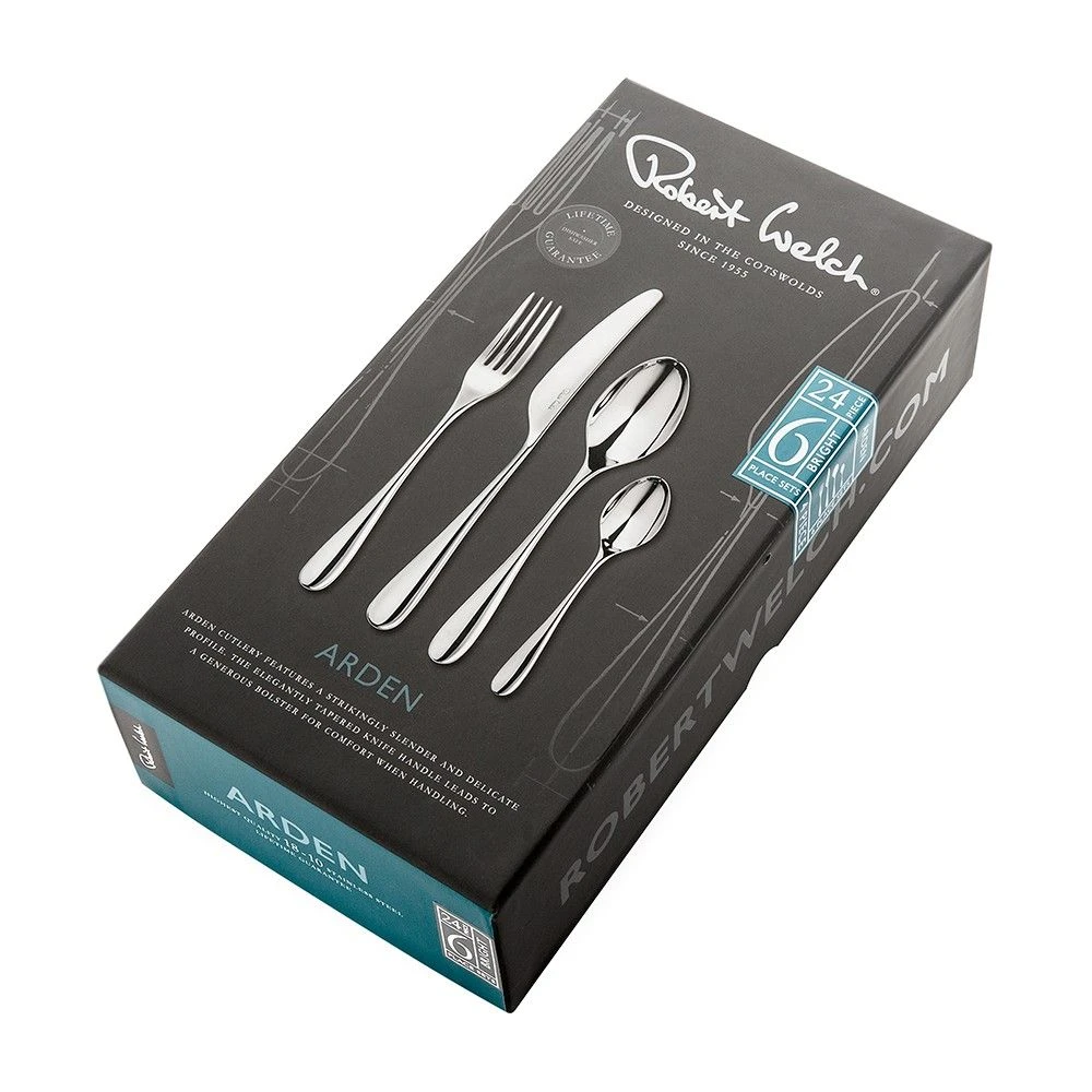 Robert Welch Arden Bright V Cutlery Set 24 Piece With Free Small Cutlery Tray 7 Robert Welch Arden Bright V Cutlery Set 24 Piece With Free Small Cutlery Tray - Image 5