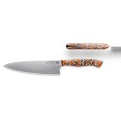Savernake DNA CL18 18cm Chef's Knife - Anthracite, Arctic & Orange With Marble Handle -KITCHEN KNIVES Shop cl18 hm t s