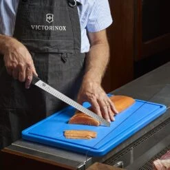 Victorinox Fibrox 30cm Salmon Knife Flexible Fluted Blade (5462330) -KITCHEN KNIVES Shop cut 5 4623 30 ls salmon