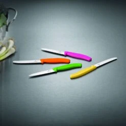 Victorinox Swiss Classic 2 X 10cm Paring Knife Set Green (67796L4B) -KITCHEN KNIVES Shop cut 6 7836 l b1 paring ls 9
