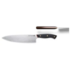 Savernake DNA DC21 21cm Chef's Knife - Anthracite & Orange With Traditional Handle -KITCHEN KNIVES Shop dc21 chefs knife top side