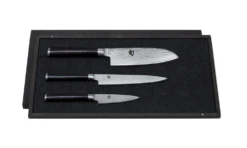 Kai Shun Knife Set (KAI-DMS-310) - 8.5cm Office Knife, 15cm Utility Knife, 16cm Santoku Knife