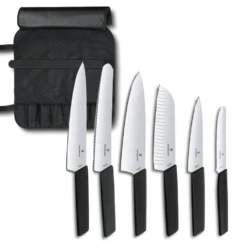 Victorinox Swiss Modern Black Exclusive Case Roll Set (EXCLUMODERNBLACKMAG)
