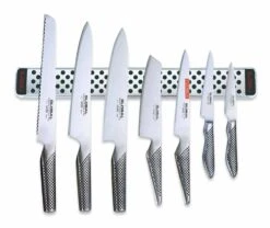 Global Knives 7 Piece Knife Set With Magnetic Wall Rack G2395113638/M40