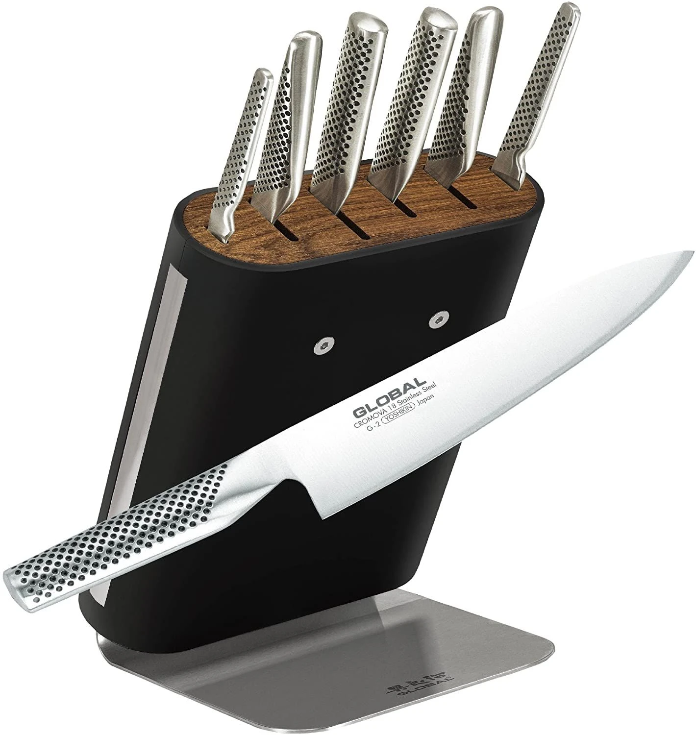 Global Hiro 7 Piece Knife Block Set (G-656/7BL) 3 Global Hiro 7 Piece Knife Block Set (G-656/7BL)