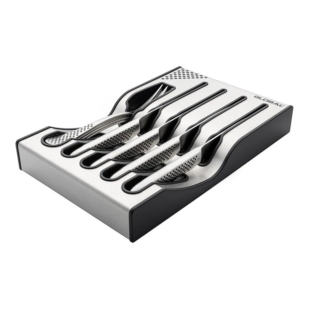 Global Steak Knife & Fork Set With Dock (G-88/4012/R) 3 Global Steak Knife & Fork Set With Dock (G-88/4012/R)