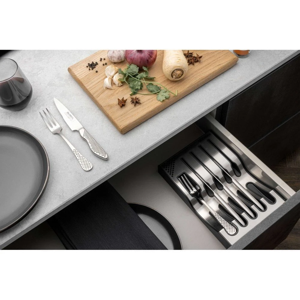 Global Steak Knife & Fork Set With Dock (G-88/4012/R) 6 Global Steak Knife & Fork Set With Dock (G-88/4012/R) - Image 4