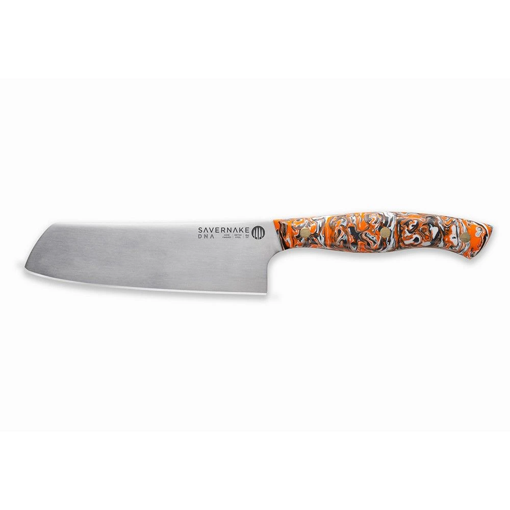 Savernake DNA GC14 14cm Nakiri - Anthracite, Arctic & Orange With Marble Handle 3 Savernake DNA GC14 14cm Nakiri - Anthracite, Arctic & Orange With Marble Handle
