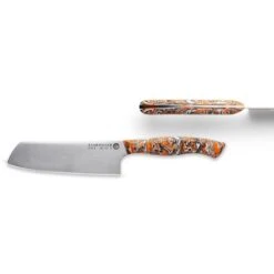 Savernake DNA GC14 14cm Nakiri - Anthracite, Arctic & Orange With Marble Handle 7 Savernake DNA GC14 14cm Nakiri - Anthracite, Arctic & Orange With Marble Handle -KITCHEN KNIVES Shop gc14 hm t s