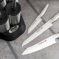 Global NI Series 6 Piece Engine Knife Block Set (GN-2020/6B) -KITCHEN KNIVES Shop gn 2020 6b 5