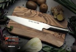 Global Ukon 20cm Chef’s Knife (GU-01) -KITCHEN KNIVES Shop gu 01 6