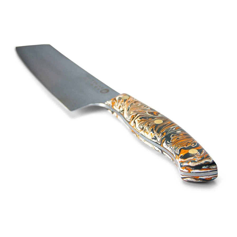Savernake DNA GC14 14cm Nakiri - Anthracite, Arctic & Orange With Marble Handle 6 Savernake DNA GC14 14cm Nakiri - Anthracite, Arctic & Orange With Marble Handle - Image 4