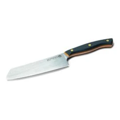 Savernake DNA GC14 14cm Nakiri - Anthracite & Orange With Traditional Handle -KITCHEN KNIVES Shop house trad gc14 iso blade
