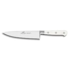 Lion Sabatier® Ideal Toque Blanche 15cm Cook's Knife (White Handle With Stainless Steel Rivets)