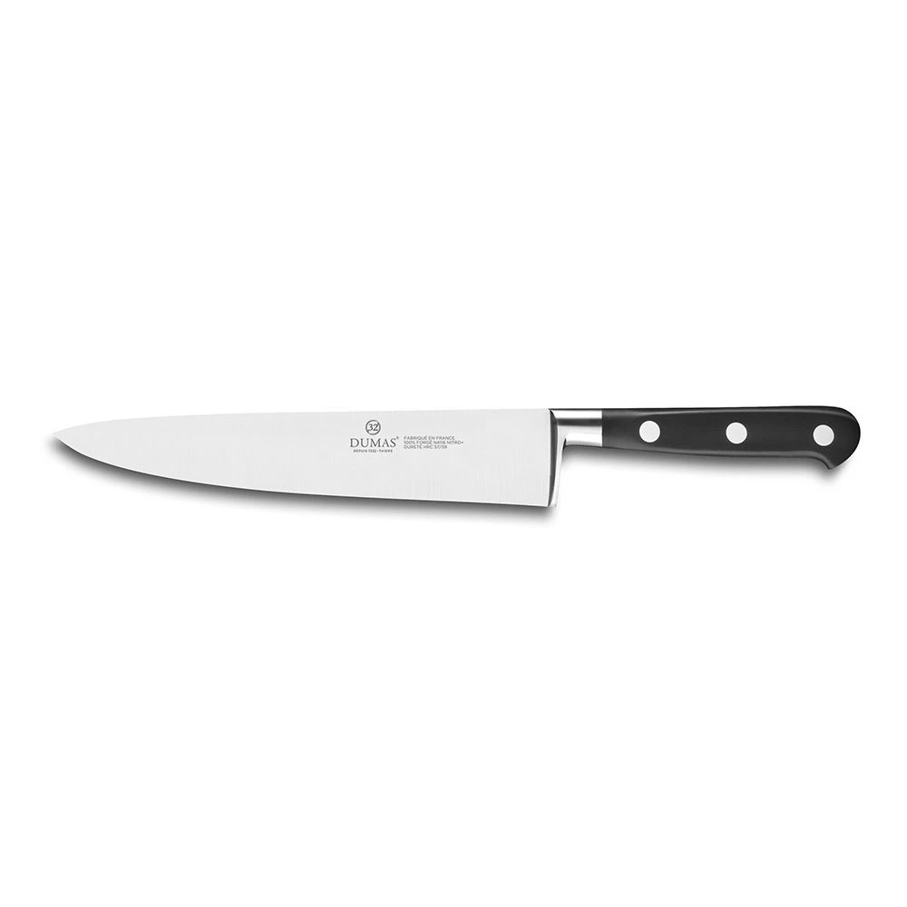 Lion Sabatier® Ideal 20cm Cook's Knife (Black Handle With Stainless Steel Rivets) 3 Lion Sabatier® Ideal 20cm Cook's Knife (Black Handle With Stainless Steel Rivets)