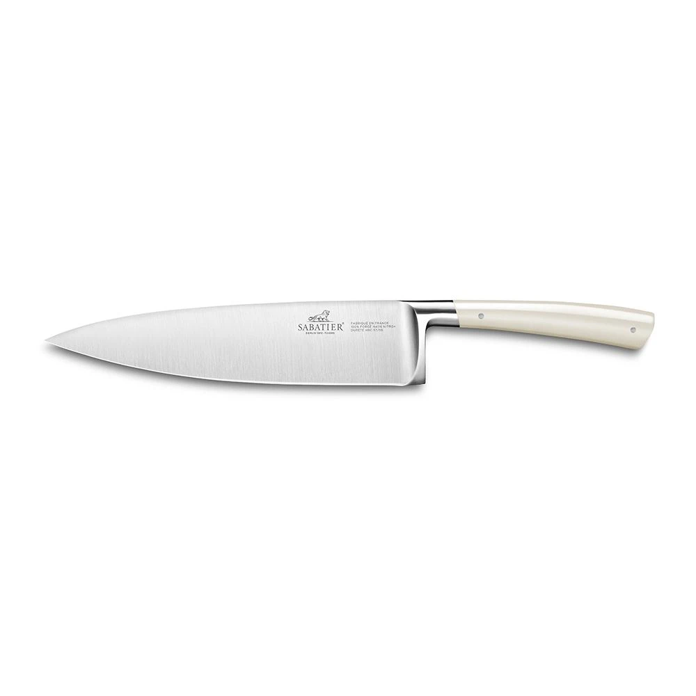 Lion Sabatier® Edonist Perle 3 Piece Knife Set - 10cm Paring, 12cm Serrated Utility & 20cm Cooks Knife (Pearl Handle With Stainless Steel Rivets) 4 Lion Sabatier® Edonist Perle 3 Piece Knife Set - 10cm Paring, 12cm Serrated Utility & 20cm Cooks Knife (Pearl Handle With Stainless Steel Rivets) - Image 2