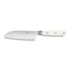 Lion Sabatier® Ideal Toque Blanche 13cm Scalloped Santoku Knife (White Handle With Stainless Steel Rivets) -KITCHEN KNIVES Shop kk 814883