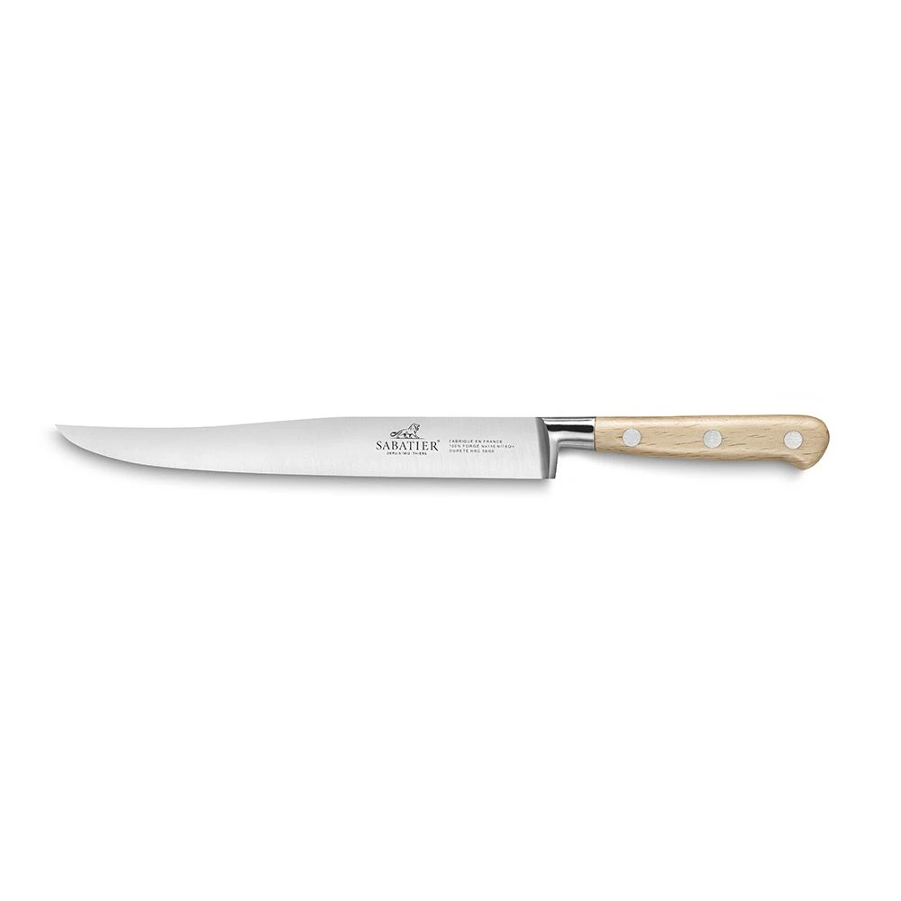 Lion Sabatier® Ideal Broceliande 20cm Yatagan Carving Knife (Ashwood Handle With Stainless Steel Rivets) 3 Lion Sabatier® Ideal Broceliande 20cm Yatagan Carving Knife (Ashwood Handle With Stainless Steel Rivets)