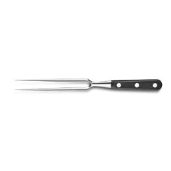 Lion Sabatier® Ideal 17cm Carving Fork (Black Handle With Stainless Steel Rivets)