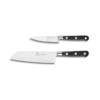 Lion Sabatier® Ideal 2 Piece Knife Set - 10cm Paring & 18cm Santoku Knife (Black Handle With Stainless Steel Rivets) -KITCHEN KNIVES Shop kk 892180 1