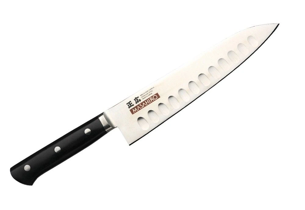 Masahiro 24cm Fluted Chefs Knife 3 Masahiro 24cm Fluted Chefs Knife