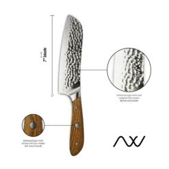 Rockingham Forge Ashwood 17.5cm Santoku Knife -KITCHEN KNIVES Shop rf 1745 santoku knife infographic