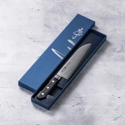 Minamoto Kotetsu 18cm Santoku By Yasuda Hamono (M100) -KITCHEN KNIVES Shop santoku 3