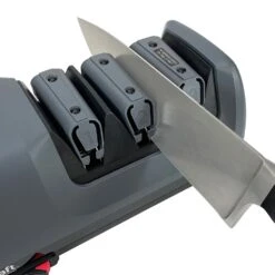 EdgeCraft Model E120 Electric Sharpener - 3-Stage 20° Trizor -KITCHEN KNIVES Shop she120gy11 06