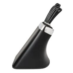 Robert Welch Signature Black Knife Block Set With Sharpening Steel -KITCHEN KNIVES Shop sigbk2099v8 sig abs knife block set 8p steel side