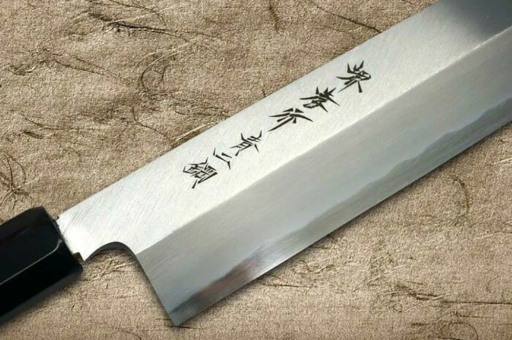 Sakai Takayuki Aoniko Blue 2 Steel Ebony Handle Japanese Chef's Nakiri (Vegetable) 180mm 5 Sakai Takayuki Aoniko Blue 2 Steel Ebony Handle Japanese Chef's Nakiri (Vegetable) 180mm - Image 3
